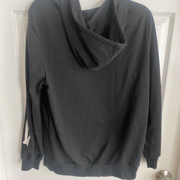 ROMWE Skeleton Y2K Zip Up Hoodie (Black & White) - Picture 4 of 4